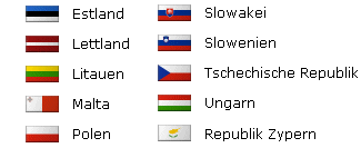 Zehn neue Beitrittsländer